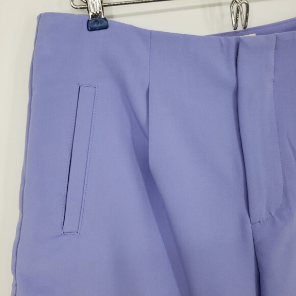 3/$25 a new day Stretch Midi Pleated Shorts 10 Womens High Rise Waist Purple - Picture 3 of 10